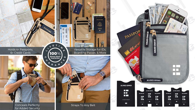Zero Grid Neck Wallet | $12 | Amazon | Clip the $1 coupon and use promo code CFPQLK4L